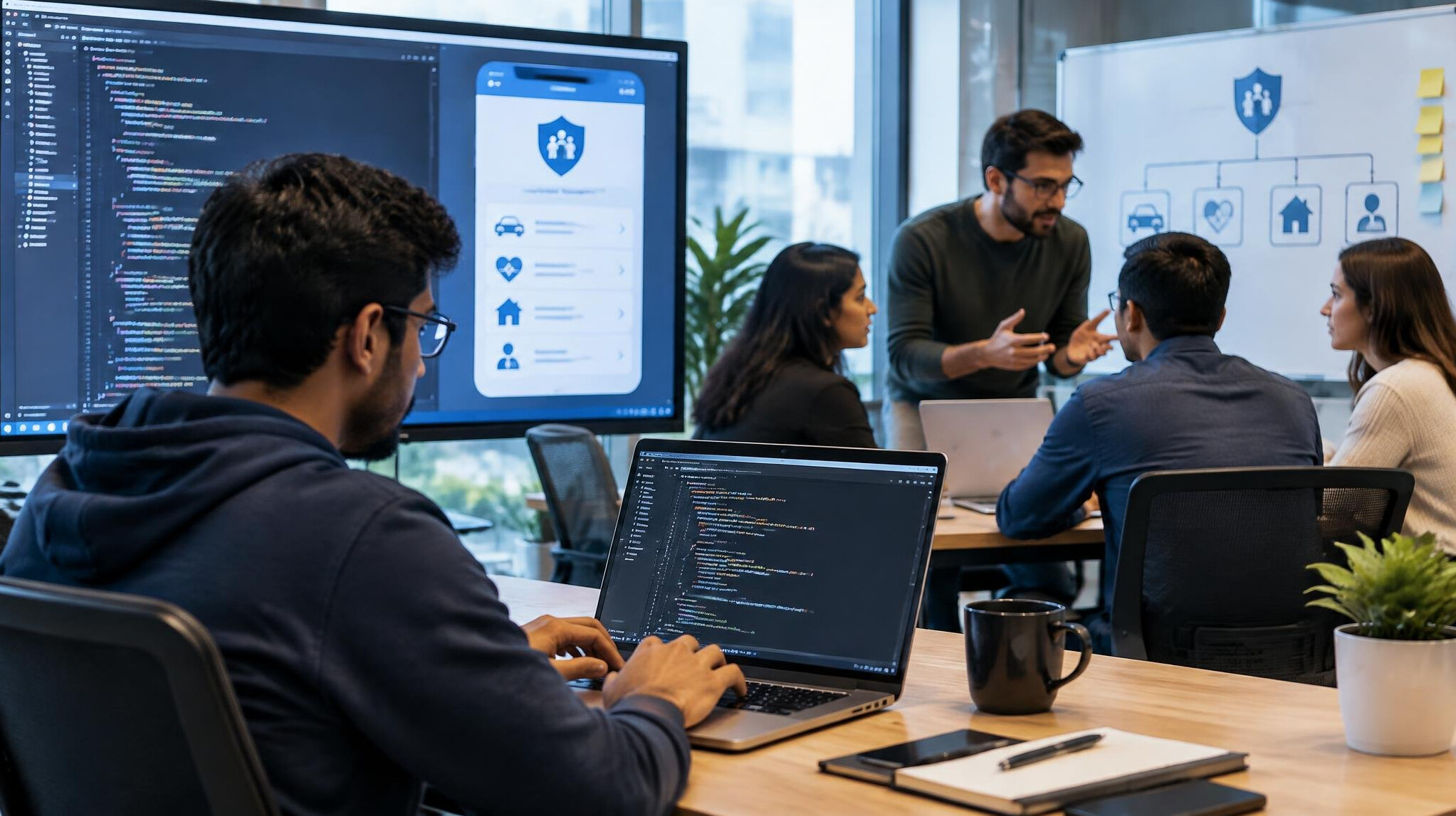 insurance software developer coding
